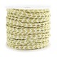 Macramé bead cord braided 4mm Gold-white